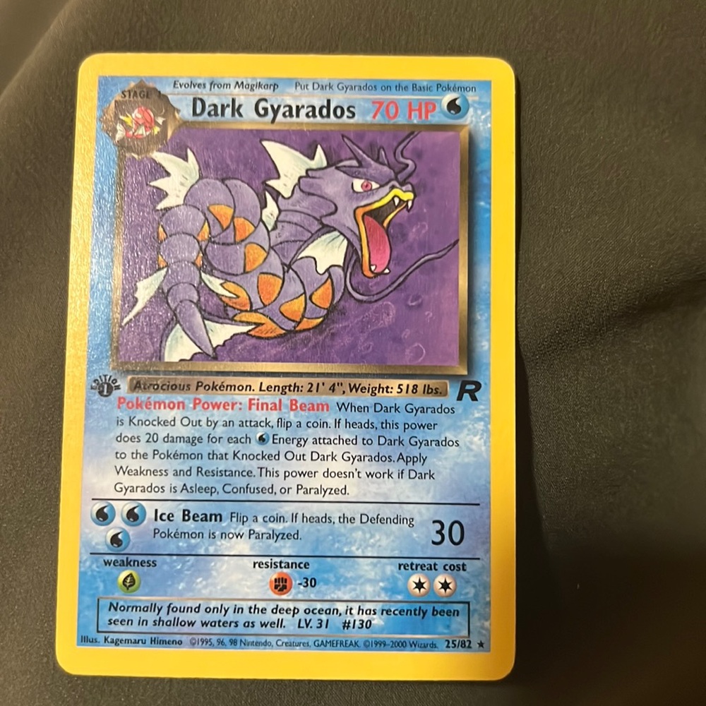 Dark gyarados 1st edition